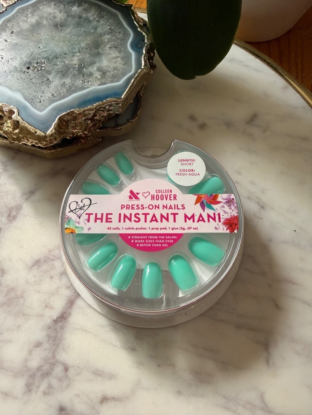 Olive & June Colleen Hoover Short Fresh Aqua Press On Nails